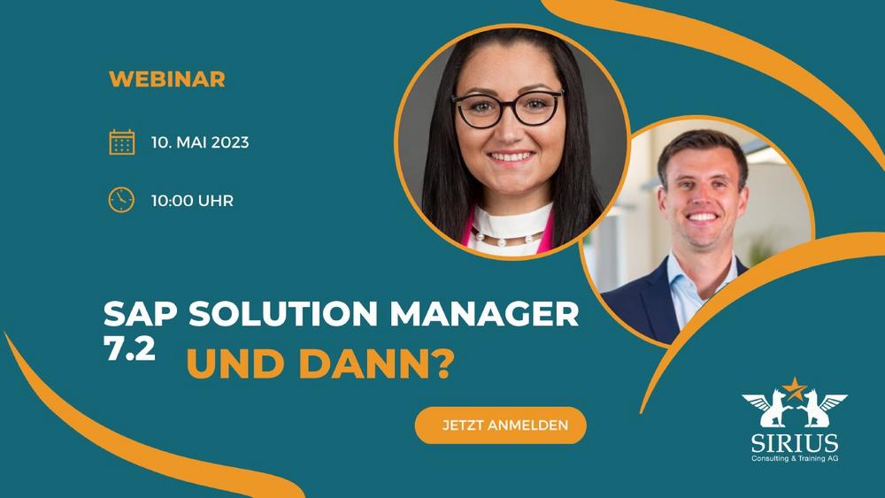 SAP Solution Manager 7.2 – und dann? (Webinar | Online)