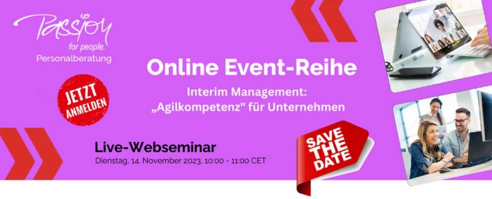 Interim Management: „Agilkompetenz“ für Unternehmen (Webinar | Online)