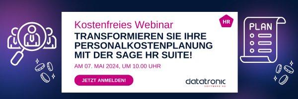 Transformieren Sie Ihre Personalkostenplanung mit der Sage HR Suite! (Webinar | Online)