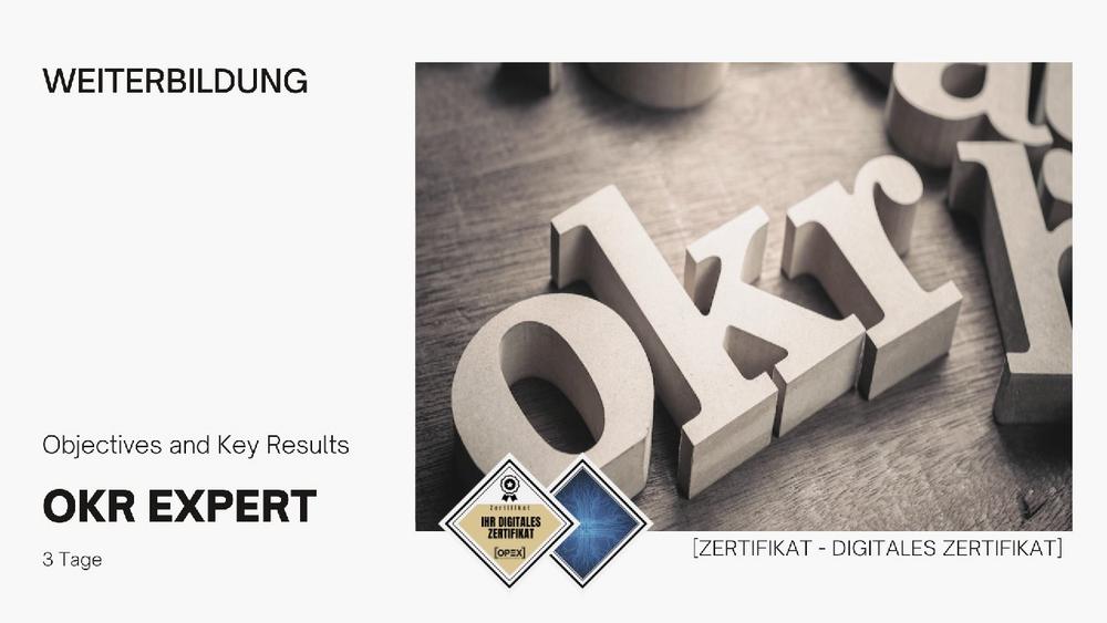 OKR Expert Training | Seminar | Schulung | Ausbildung (Seminar | Online)