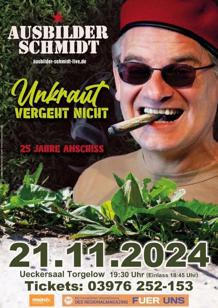 „Unkraut vergeht nicht“ – Kabarett mit Ausbilder Schmidt (Unterhaltung / Freizeit | Torgelow)