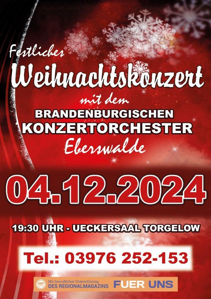 Festliches Weihnachtskonzert mit dem brandenburgischen Konzertorchester Eberswalde (Unterhaltung / Freizeit | Torgelow)