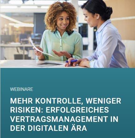 Kostenfreies Webinar: „Vertragsmanagement leicht gemacht“ (Webinar | Online)