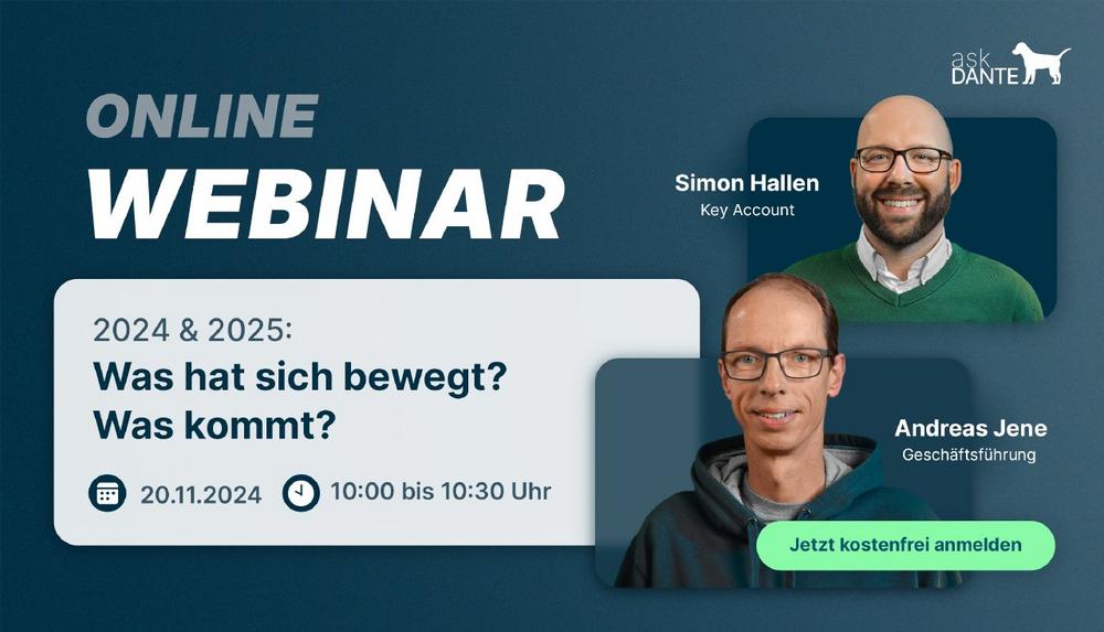 Online-Webinar: 2024 & 2025 – Was hat sich bewegt? Was kommt? (Webinar | Online)