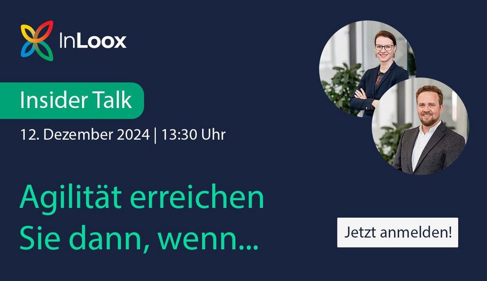 InLoox Insider Talk: Agilität erreichen Sie dann, wenn… (Webinar | Online)