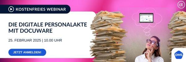 Digitale Personalakte mit DocuWare (Webinar | Online)